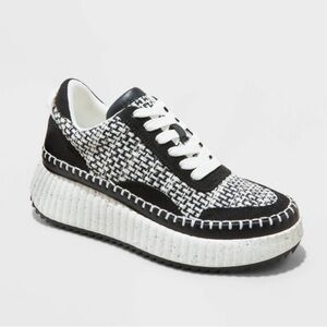 Universal Thread Persephone Memory Foam Black White Platform Sneakers